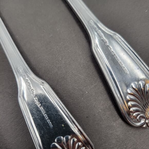 Towle London Shell Tablespoon JAPAN Stainless Flatware Set Of 4 Vtg - Picture 3 of 6